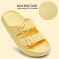thumbnail image 3 of HARVEST LAND Women Slides Sandals Adjustable Double Buckles Cloud Sandals for Women Summer Beach, 3 of 11