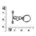 thumbnail image 2 of TSF-157 Silver Overlay Small Simple Wrapped Wire Toggle 12MM, 2 of 2