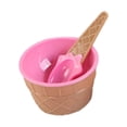 thumbnail image 2 of Naiovety Cuenco para postre de helado, vajilla de plástico para fiestas, cuchara reutilizable para cocina, jardín, cuencos para interiores y Cocina y Comedor, 2 of 6