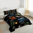 thumbnail image 3 of jejeloiu Colorful Cartoon Dragon Full Size Comforter Sets,Magic Animal Bedding Comforter Set,Western Fantasy Theme Bedding Sets For Boys,Breathable Home Decor Reversible,3-Piece, 3 of 8