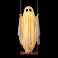 thumbnail image 5 of Linnome Solar Powered Swinging Ghost Halloween Decor, Waterproof Lighted Hanging Ghost Ornament, Indoor Outdoor Yard Porch Tree Hanging Fall Halloween Party Ornament(without Remote Control), 5 of 7