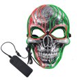 thumbnail image 1 of Disfraz de calavera divertida y aterradora para fiesta de máscaras, parodia, terror, con luz EL, 1 of 1