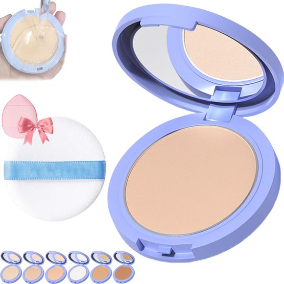 Beauty Powder Cake for Makeup Hold, Spiritualw May Cheer Lasting Waterproof Face Powder, Polvo Traslucido Maquillaje Para Mujer, Oil Control Waterproof Setting Powder (02)