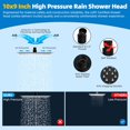 thumbnail image 4 of All Metal Shower Head ‘‘ High Pressure Rainfall Shower Head Showerhead Combo/Handheld Shower Wand ‘‘ Adjustable Curved Shower Extension Arm ‘‘ Hose Shower Head Holders Chrom, 4 of 8