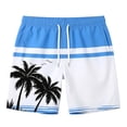 thumbnail image 4 of Mens Casual Shorts Lightweight Stretch Beach Half Pants with Drawstring Outdoor Summer Comfort Board Shorts Blue XXXXXL, 4 of 4