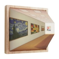 3D Illusion Wall-Mounted Night Light, Modern Wooden Ambient Lamp for Living Room & Bedrooms - No-Drill Installation & Artistic Home Decor,A