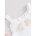 thumbnail image 6 of Arvbitana Infant Baby Girls Sleeveless Romper Cute Wings Decor Ruffle Jumpsuit Newborn Summer Clothes Bodysuit for Daily Party 1M 3M 6M 9M 12M, 6 of 8