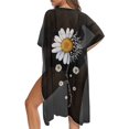 thumbnail image 5 of HELLHERO Loose Swim Coverup for Beach High Quality Fabrics Half Sleeve Swim Cover Up Daisy Pattern Design, 5 of 6