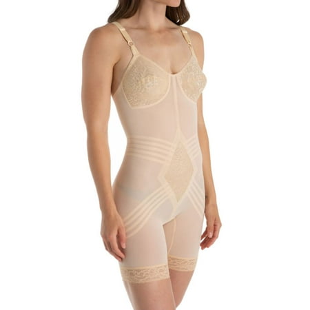 

Women s Rago 9071 Shapette Long Leg Body Briefer with Contour Bands (Beige 38C)