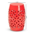 thumbnail image 3 of Baxton Studio Hallie Modern and Contemporary Red Finished Metal Outdoor Side Table, 3 of 13