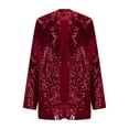thumbnail image 5 of Wowcloth Woman's Blazer with Notched Lapel, Sequin Embellishments, and Open Front, Casual Elegant Style for Daily Wear and Parties, 5 of 7