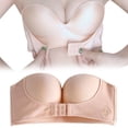 thumbnail image 2 of Push Up Strapless Bras for Women Strapless Front Buckle Lift Bra Strapless Underwear Bras Non Slip Invisible Bra, 2 of 7