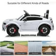 thumbnail image 2 of 12V Ride On Car,  Dodge Charger Powered Electric Car with Battery Powered, Bluetooth, Remote Control, LED Light, Ride On Toy for Ages 3+ Kids, White, 2 of 10