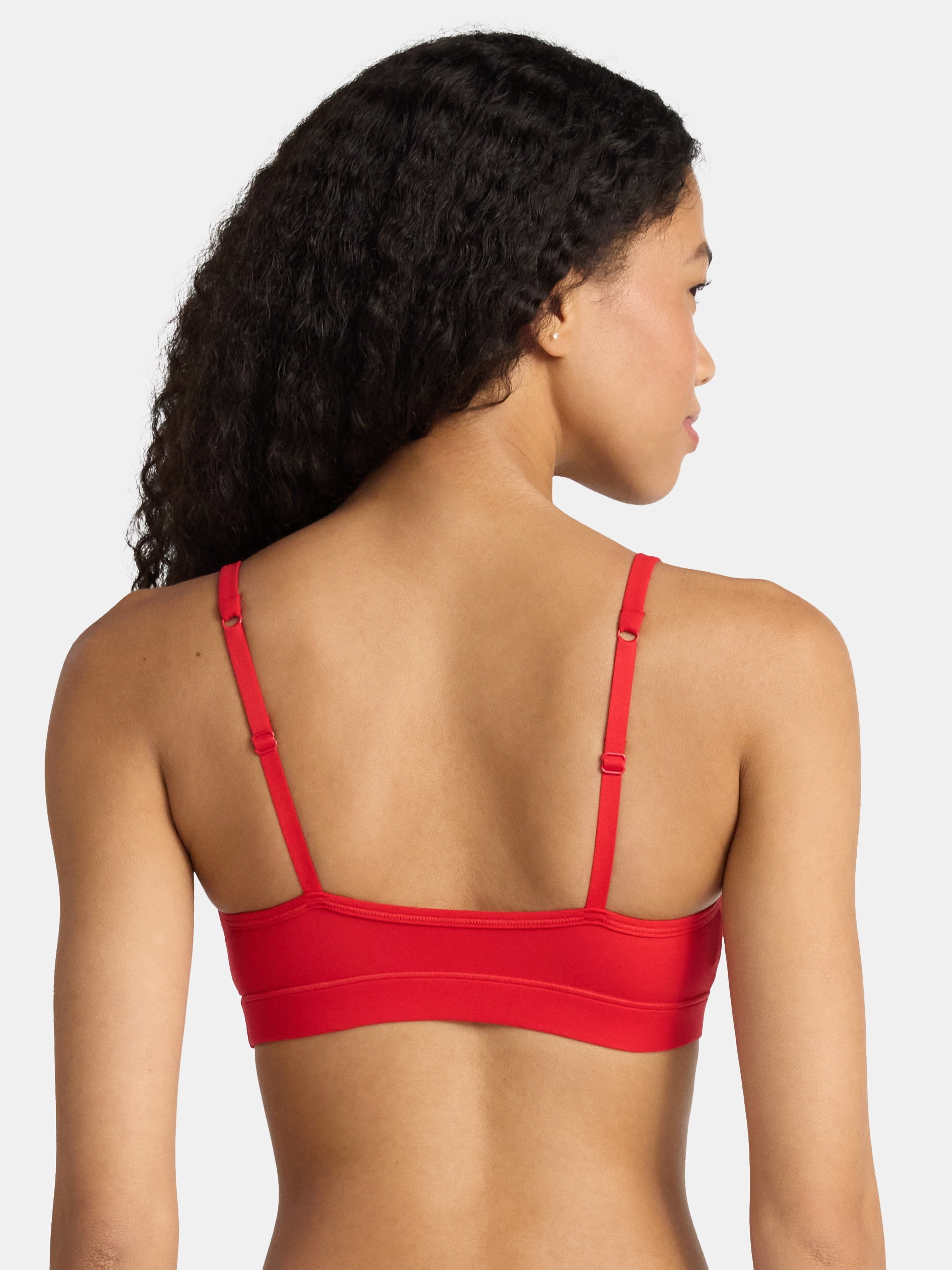 No Boundaries Fit Stretch Scoop Bralette with Lace, Women's XS-3XL