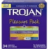 Trojan Pleasure Pack, 34 Lubricated Latex Condoms