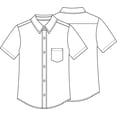 thumbnail image 3 of Classroom School Uniforms Big Kid Short Sleeve Oxford Shirt 57662, 12, White, 3 of 3