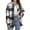 1 Grey, variant on Womens Plaid Shirts Flannel Shacket Jacket Long Sleeve Button Down Boyfriend Shirt Coats