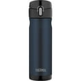 thumbnail image 2 of thermos 16 ounce stainless steel commuter bottle, midnight blue, 2 of 4