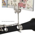 thumbnail image 6 of Portable Clarinet Marching Lyre - Iron Clamp-On Music Stand with Music Sheet Clip Holder, 6 of 7