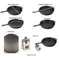 thumbnail image 4 of Jim Beam 10.25'' Pre-Seasoned Cast Iron Round Skillet for Grilling and Barbecue, 4 of 6