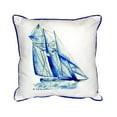 thumbnail image 2 of Betsy Drake SN260 12 x 12 in. Blue Sailboat Small Indoor & Outdoor Pillow, 2 of 3