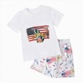thumbnail image 6 of Toddler Girl Clothes for Independence Day Girls 4 Of July Outfit Set Print Short Sleeve T-Shirt and Shorts Set, 6 of 6