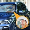 thumbnail image 3 of ALAZA 3d Butterfly Flower Windshield Sun Shade Car Foldable Visor Block UV Rays Protector 53"x23.5", 3 of 8