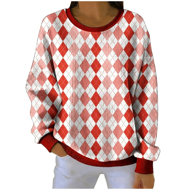 COM1950s Pulls pour Femmes, Chandail à Capuche Tricoté, Style Carnaval, Manches Longues, Col Rond, Longs Pulls pour Femmes, Tricot pour Femmes, Chandail à Capuche pour Femmes