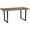 Rustic Brown, variant on HOMCOM Dining Table with Wave-edged Tabletop and Steel Legs Kitchen Table