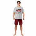 thumbnail image 7 of LuLiaMenton Matching Family Christmas Pajamas Dachshund Snow Plaid Short Sleeve Shorts Set, 7 of 7