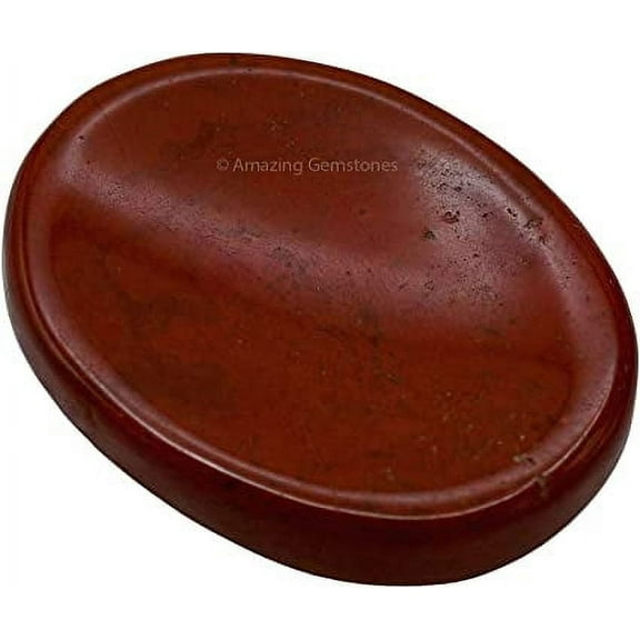 Red Jasper Crystal Thumb Worry Stone for Anxiety