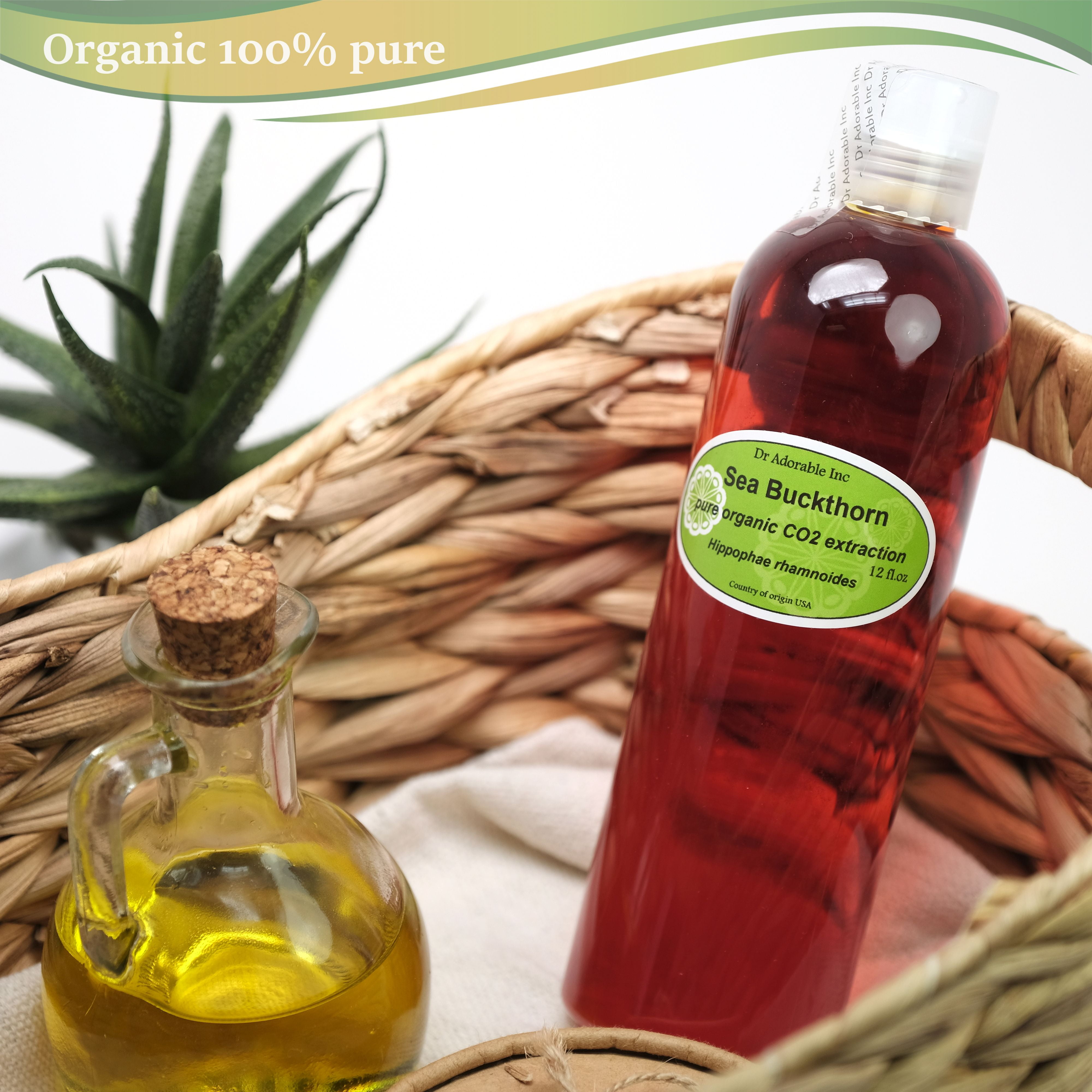 Dr. Adorable - 100% Pure Sea Buckthorn Oil Organic CO2 Extracted Moisturizing Oil For Face Skin Hair Anti Aging - 24 oz