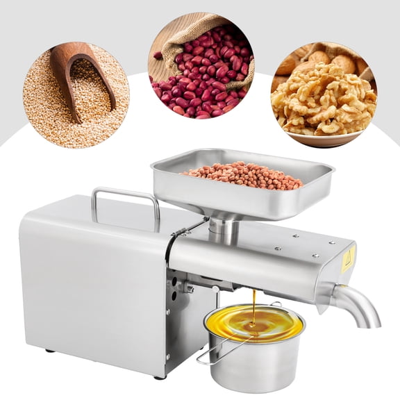 18.11*6.3*11.14 Modern Stainless Steel Rectangle Silver Hot and Cold Electric Oil Press Machine