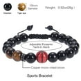 thumbnail image 3 of Basketball Baseball Bracelet Natural Beaded Rugby Bracelet Sports Bracelet With Card, 3 of 6