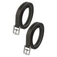thumbnail image 2 of 2 Pcs Étrier en Cuir avec Matériel en Acier Inoxydable Sangle d'Étrier Douce Support d'Étrier Fournitures Équestres, 2 of 10