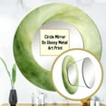 thumbnail image 4 of Designart "Dreamy Green Serene Spiral" Abstract Spirals Rund Mirror For Wall Decor - Large Green Round Print Mirror - Round Modern Mirror - Wall Mounted Round Large Mirror - 23" x 23", 4 of 7