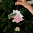 thumbnail image 6 of Christmas Tree Wind Chime Ornament with Bells, Soft Chime Hanging Decor for Home Living Room and Window(Pink), 6 of 6