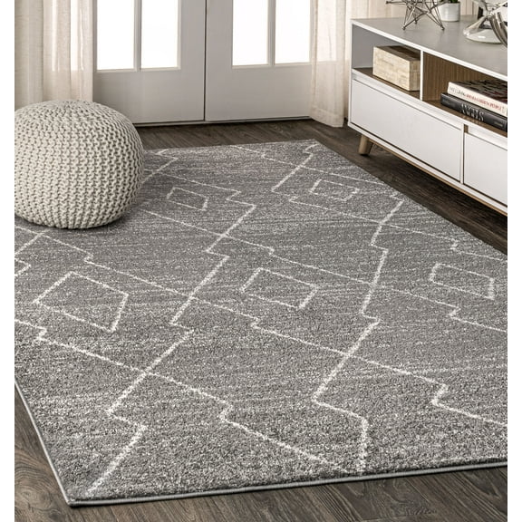 JONATHAN Y MOROCCAN HYPE 8 x 10 Area Rug, Alia Moroccan Beni Souk - Gray/Cream, MOH202B-8