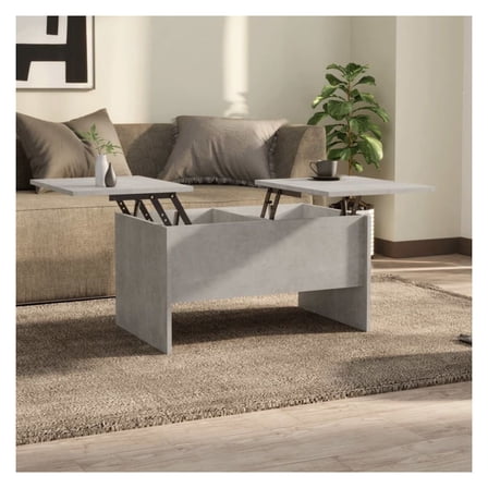 Coffee Table Concrete Gray 31.5"x19.7"x16.7" Engineered Wood - Lift Top Storage Coffee Table for Living Room