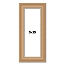 5x15 IN Frame Charleston Honey Brown Solid Wood Picture Frame Width 1.75 Inches | Interior Depth