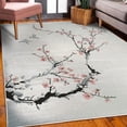 thumbnail image 3 of Nature Decorative Rug, Flowers Buds and Birds with Cherry Branches Style Art Painting Effect, Quality Carpet for Bedroom Dorm and Living Room, 6 Sizes, Rose Dust, by Ambesonne, 3 of 4
