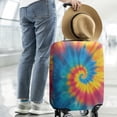 thumbnail image 2 of Colorful Rainbow Tie Dye Spiral Pattern Luggage Cover Fashion Suitcase Cover Baggage Covers Fit 25-28 Inch Luggage (Go Travel), 2 of 5