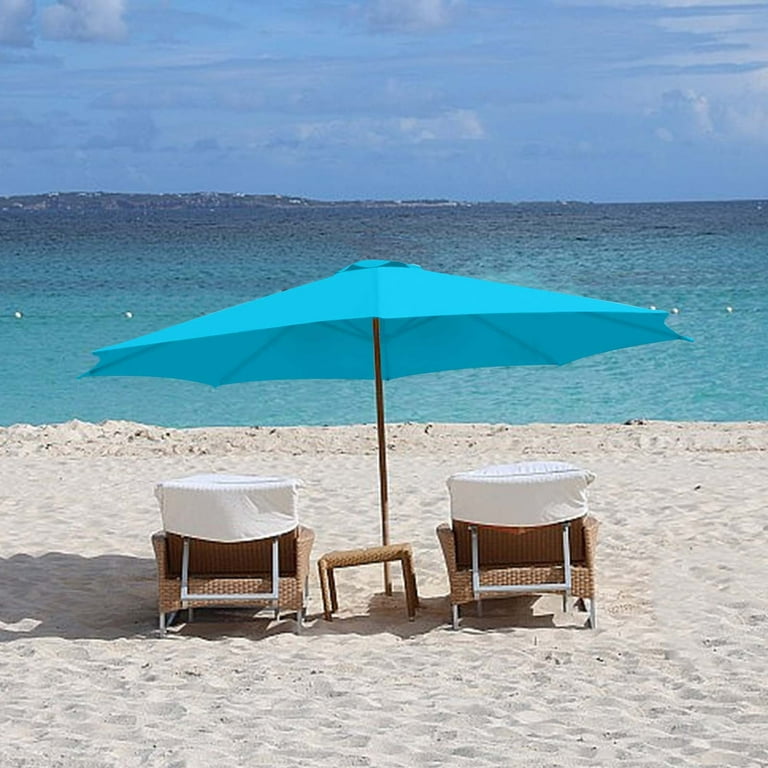 blue patio umbrella covers Canopy 9ft 6-Rib be sure umbrella fabric is completely dry prior to storing 9ft Market Patio Umbrella 8