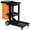 Black, variant on HOMCOM Commercial Janitorial Cart, Professional Cleaning Trolley, Blue
