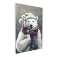 thumbnail image 2 of 12x18 inch White Bear'S Coffee Time Oil Paintings On Canvas,Family Children'S Room,Cafes Decor Accessory,Enchanting Bear'S & Coffee Decorative Painting,For Bear Lovers Gifts,Bedroom,Cafe,Yard, 2 of 6