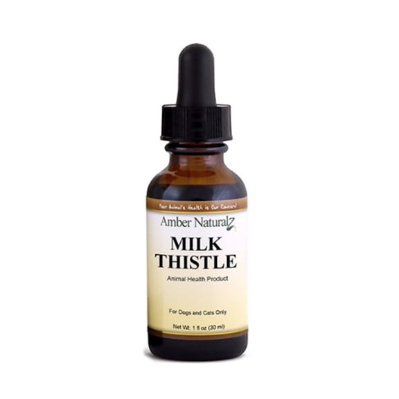 Amber NaturalZ Milk Thistle for Dogs & Cats | Herbal Supplement for Liver Health 1oz