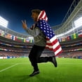 thumbnail image 3 of 2026 World Soccer Match Cup Fan Shawl Flag 3x5ft USA Canada Mexico Soccer Match Banner Polyester Football Scarf for Fans Theme Party Decor, 3 of 6