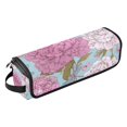 thumbnail image 2 of Hair Tool Organizer Bag with Heat Resistant Mat Removable Travel Storage Case for Hot Air Brushes Curling Irons Pink Peony Pattern, 2 of 8