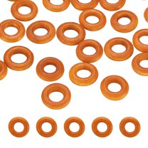 Uxcell 15mm Natural Wooden Rings, 30 Pack Wood Ring Round Linking Rings Wood Loop Circle for Craft, Brown