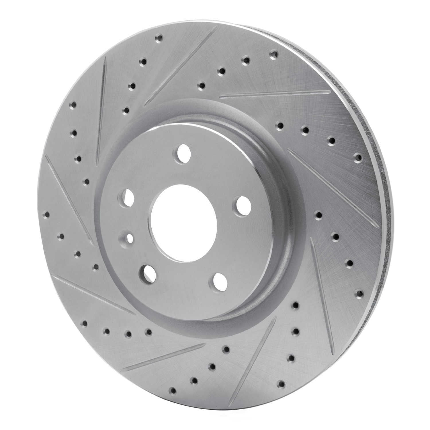 Dynamic Friction Company 631-46027L DFC Brake Rotor - Drilled And Slotted - Silver
